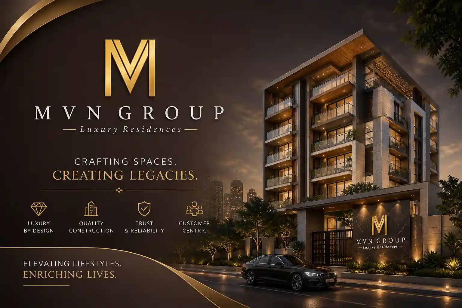 MVN Group official logo for Devanahalli apartment projects