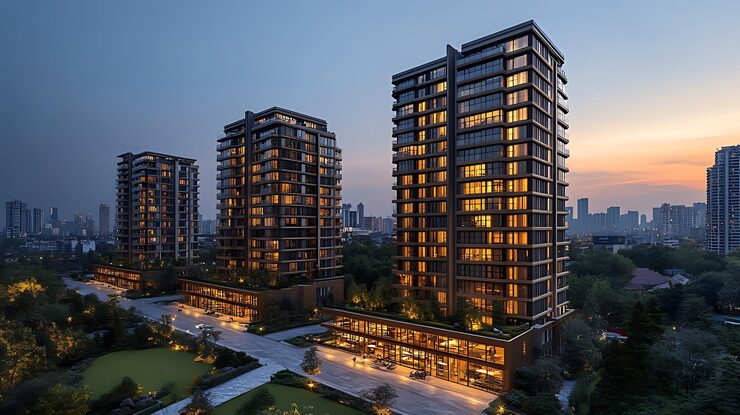 Serene Urbana 2 2.5 and 3 BHK senior living apartments inside Ozone Urbana Township